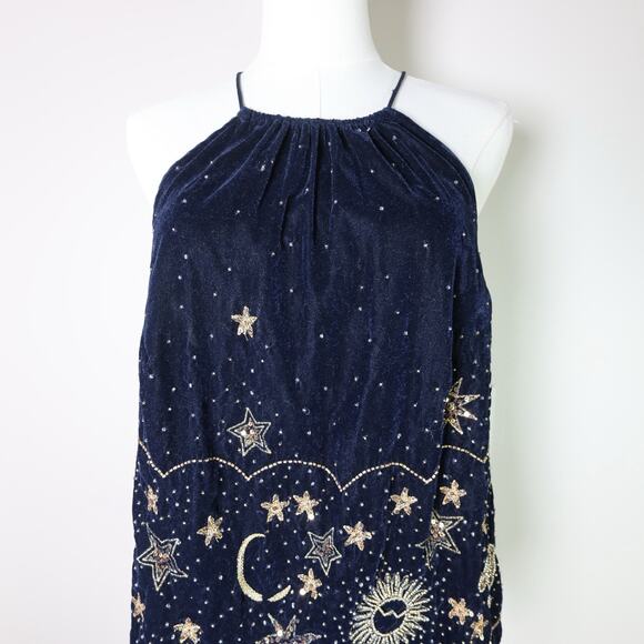 Free People Midnight Magic Embellished Tank in Midnight Size S - Picture 4 of 15